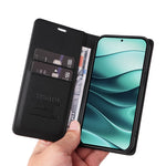 YIKATU YK-001 For Xiaomi Redmi Note 14 5G Case Stand Leather Phone Cover Strong Magnetic Closure