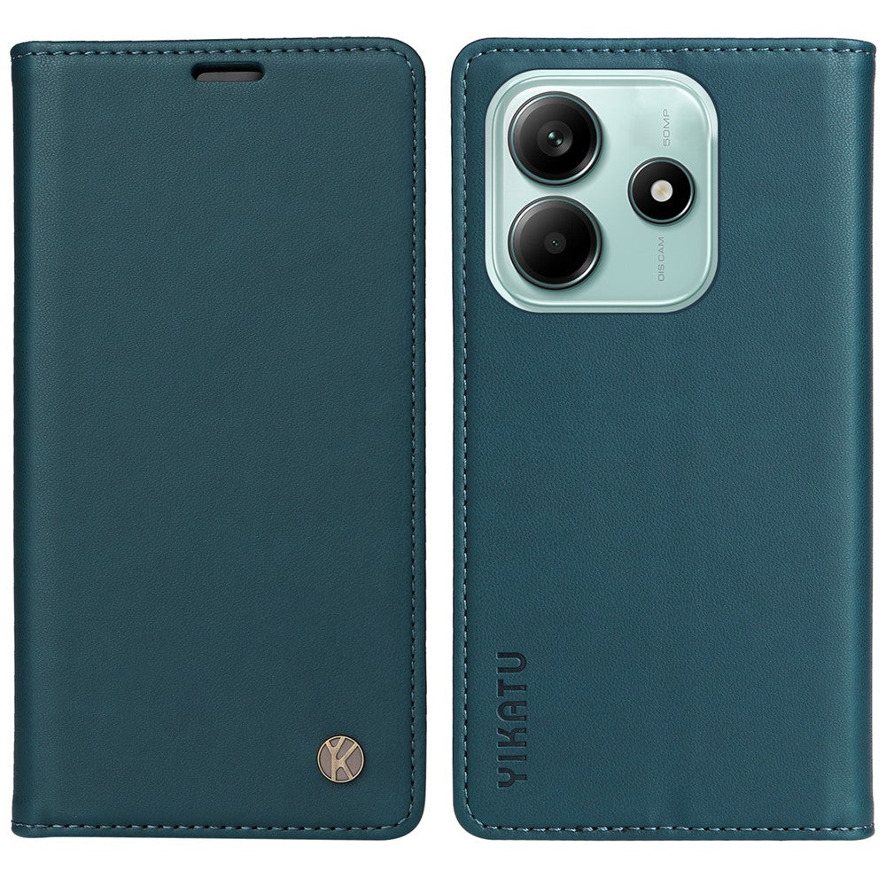 YIKATU YK-001 For Xiaomi Redmi Note 14 5G Case Stand Leather Phone Cover Strong Magnetic Closure