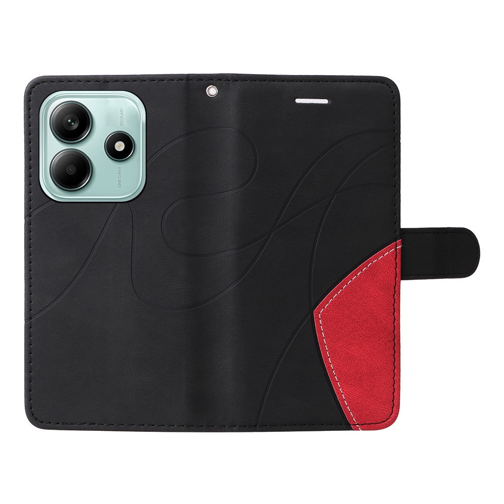 For Xiaomi Redmi Note 14 5G Leather Case Wallet Stand Color Splicing Phone Cover