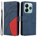 For Xiaomi Redmi Note 14 5G Leather Case Wallet Stand Color Splicing Phone Cover