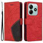 For Xiaomi Redmi Note 14 5G Leather Case Wallet Stand Color Splicing Phone Cover