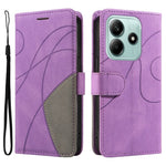 For Xiaomi Redmi Note 14 5G Leather Case Wallet Stand Color Splicing Phone Cover