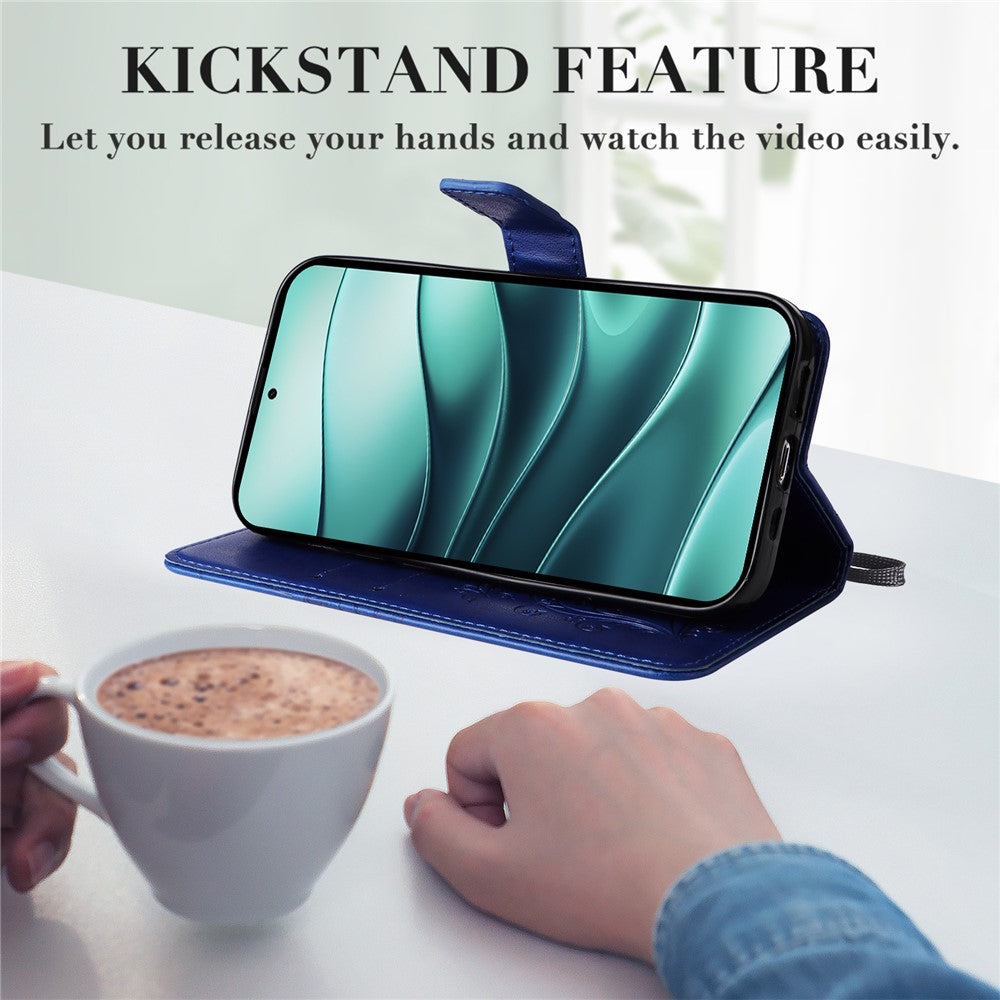 For Xiaomi Redmi Note 14 5G Wallet Case Floral Butterfly Imprinted Leather Phone Cover Stand