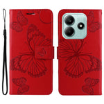 For Xiaomi Redmi Note 14 5G Wallet Case Floral Butterfly Imprinted Leather Phone Cover Stand