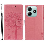 For Xiaomi Redmi Note 14 5G Phone Case with Stand Cat Tree Pattern Leather Wallet Mobile Cover