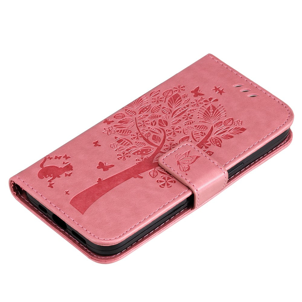 For Xiaomi Redmi Note 14 5G Phone Case with Stand Cat Tree Pattern Leather Wallet Mobile Cover