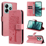 For Xiaomi Redmi Note 14 5G Phone Case with Stand Cat Tree Pattern Leather Wallet Mobile Cover