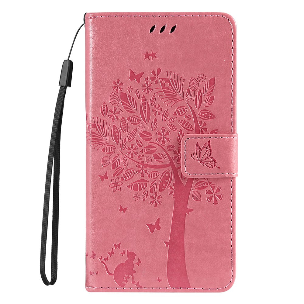 For Xiaomi Redmi Note 14 5G Phone Case with Stand Cat Tree Pattern Leather Wallet Mobile Cover