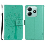 For Xiaomi Redmi Note 14 5G Phone Case with Stand Cat Tree Pattern Leather Wallet Mobile Cover