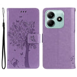 For Xiaomi Redmi Note 14 5G Phone Case with Stand Cat Tree Pattern Leather Wallet Mobile Cover