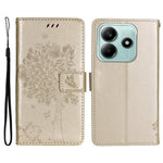 For Xiaomi Redmi Note 14 5G Phone Case with Stand Cat Tree Pattern Leather Wallet Mobile Cover