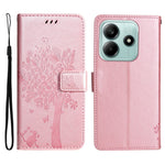For Xiaomi Redmi Note 14 5G Phone Case with Stand Cat Tree Pattern Leather Wallet Mobile Cover