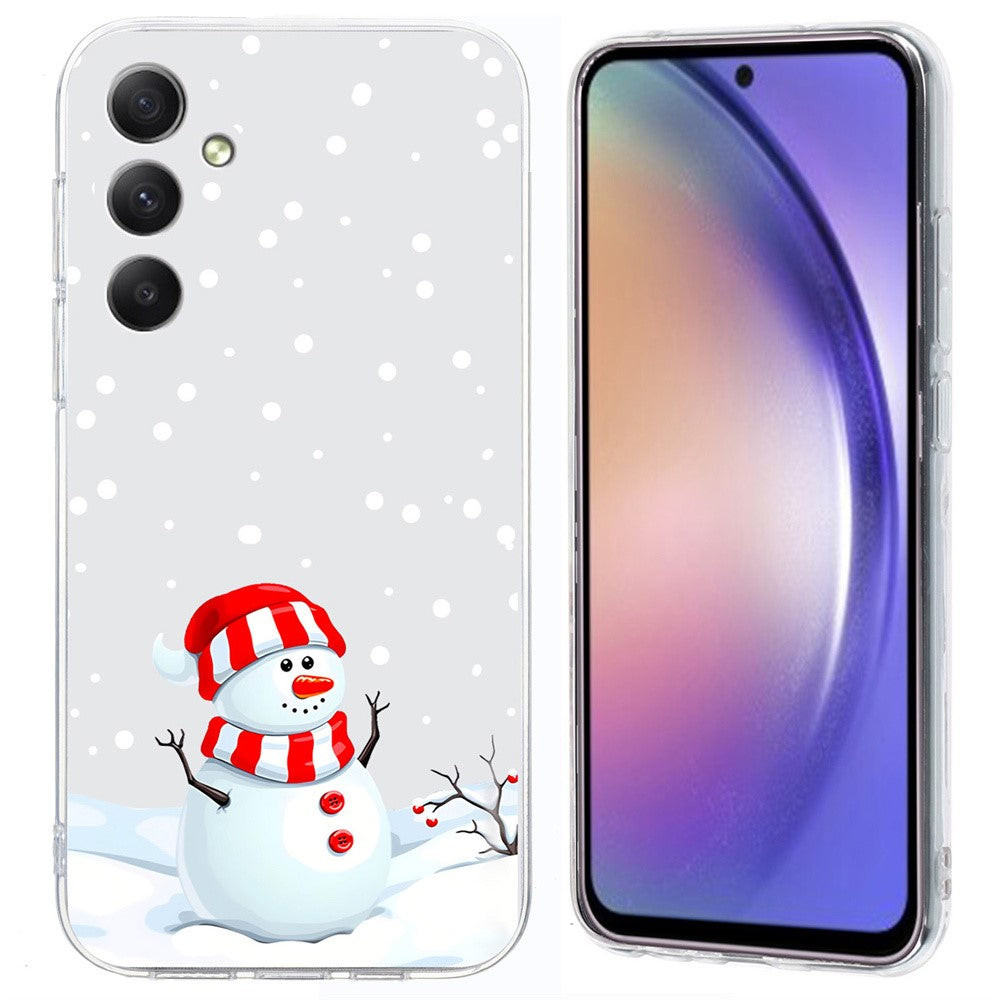 For Samsung Galaxy S25 / S24 Case Christmas Pattern Print Soft TPU Phone Protector