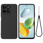 For Honor X7c 5G / X7c 4G / 200 Smart 5G Case Liquid Silicone Anti-Scratch Phone Cover with Hand Strap