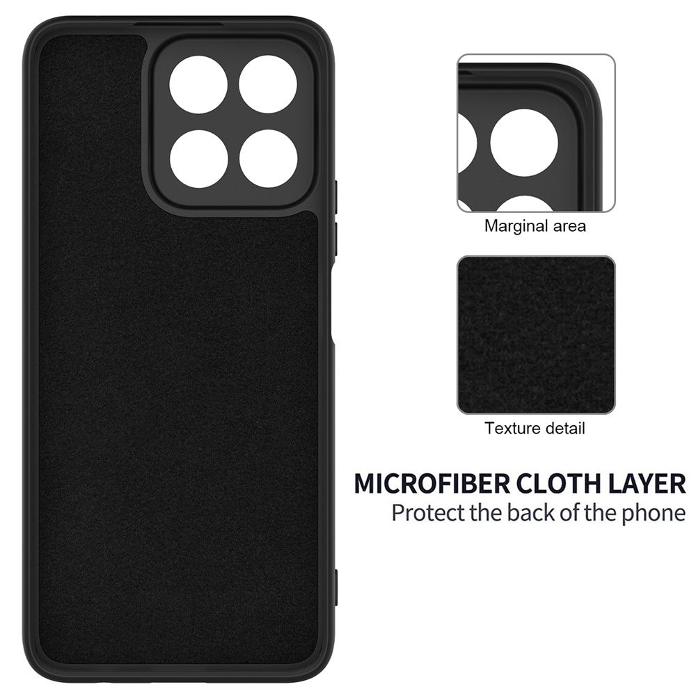 For Honor X7c 5G / X7c 4G / 200 Smart 5G Case Liquid Silicone Anti-Scratch Phone Cover with Hand Strap