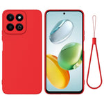 For Honor X7c 5G / X7c 4G / 200 Smart 5G Case Liquid Silicone Anti-Scratch Phone Cover with Hand Strap