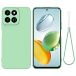 For Honor X7c 5G / X7c 4G / 200 Smart 5G Case Liquid Silicone Anti-Scratch Phone Cover with Hand Strap