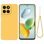 For Honor X7c 5G / X7c 4G / 200 Smart 5G Case Liquid Silicone Anti-Scratch Phone Cover with Hand Strap