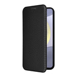 For Samsung Galaxy S25 Case Carbon Fiber Texture Drop-Proof PU Leather Phone Cover