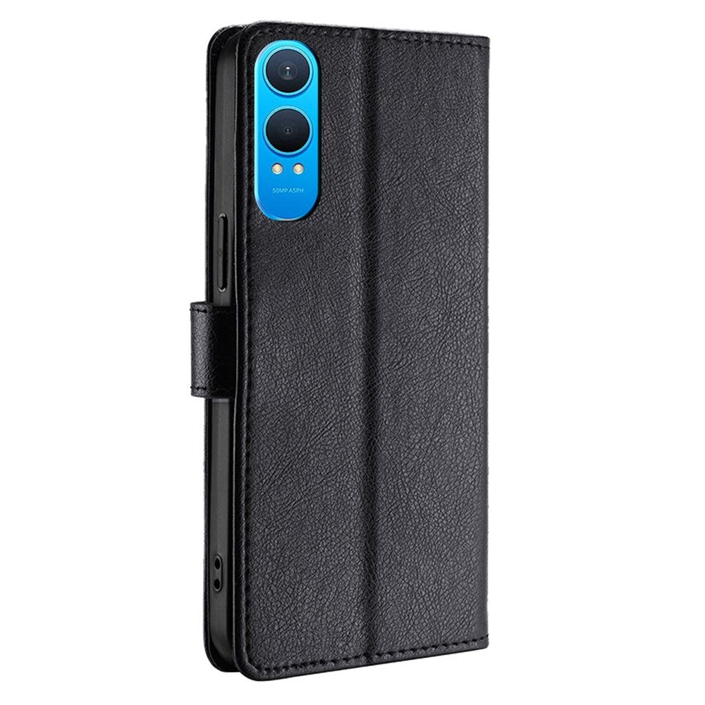 OnePlus Nord CE4 Lite 5G / Oppo K12x 5G (Kina) etui med lynlåslomme i PU-læder, tegnebogsdesign og flip-cover til mobiltelefon