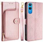OnePlus Nord CE4 Lite 5G / Oppo K12x 5G (Kina) etui med lynlåslomme i PU-læder, tegnebogsdesign og flip-cover til mobiltelefon