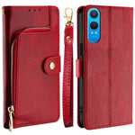 OnePlus Nord CE4 Lite 5G / Oppo K12x 5G (Kina) etui med lynlåslomme i PU-læder, tegnebogsdesign og flip-cover til mobiltelefon