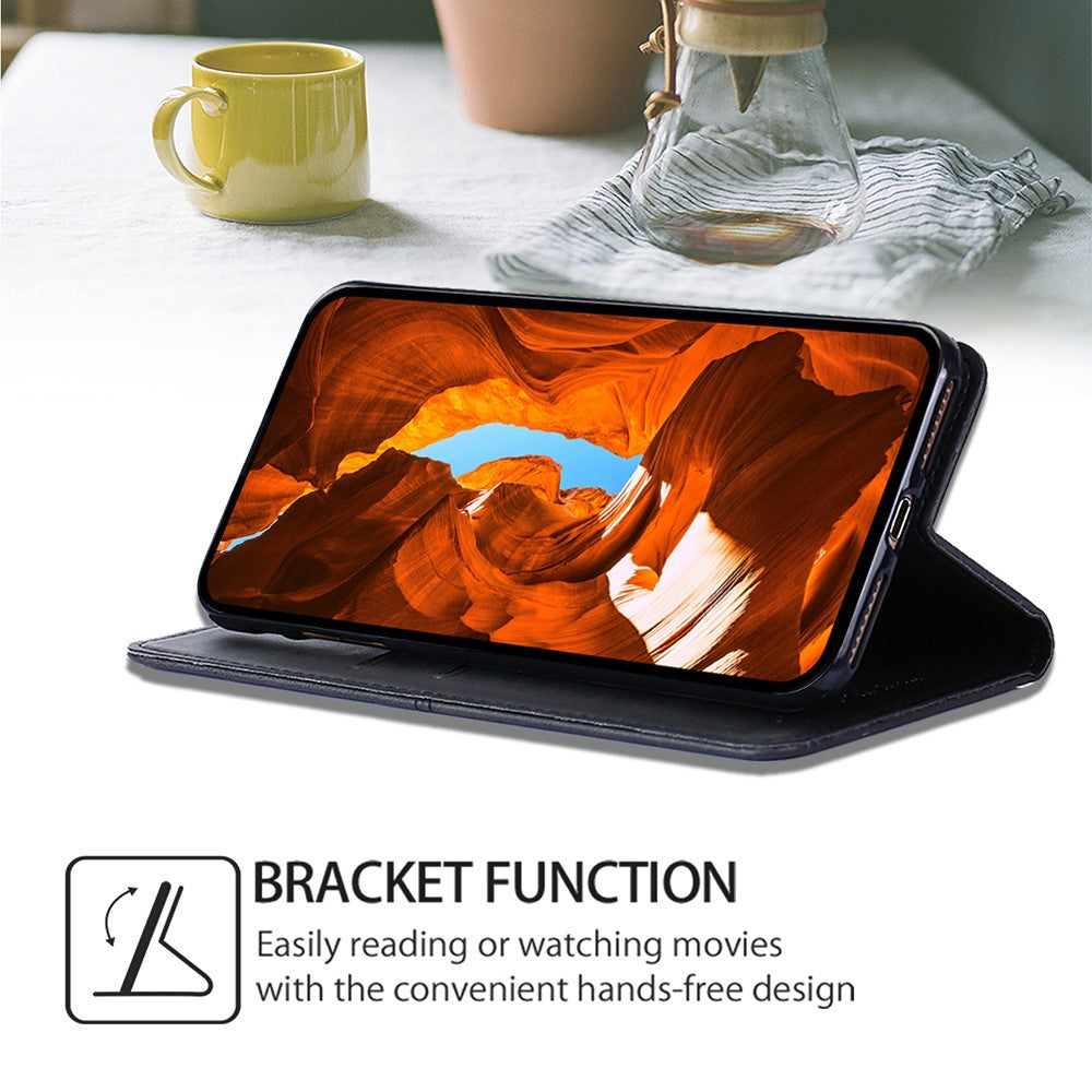OnePlus Nord CE4 Lite 5G / Oppo K12x 5G (Kina) fodral med korthållare, läder och kohudstruktur