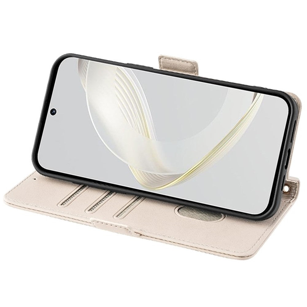 OnePlus Nord CE4 Lite 5G / Oppo K12x 5G (Kina) etui i PU-læder med tegnebogsfunktion, stativ og skulderrem