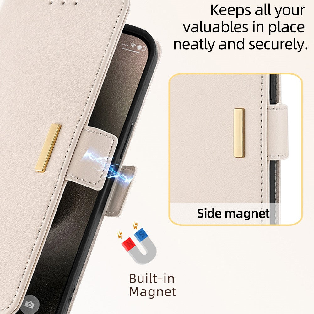 OnePlus Nord CE4 Lite 5G / Oppo K12x 5G (Kina) etui i PU-læder med tegnebogsfunktion, stativ og skulderrem