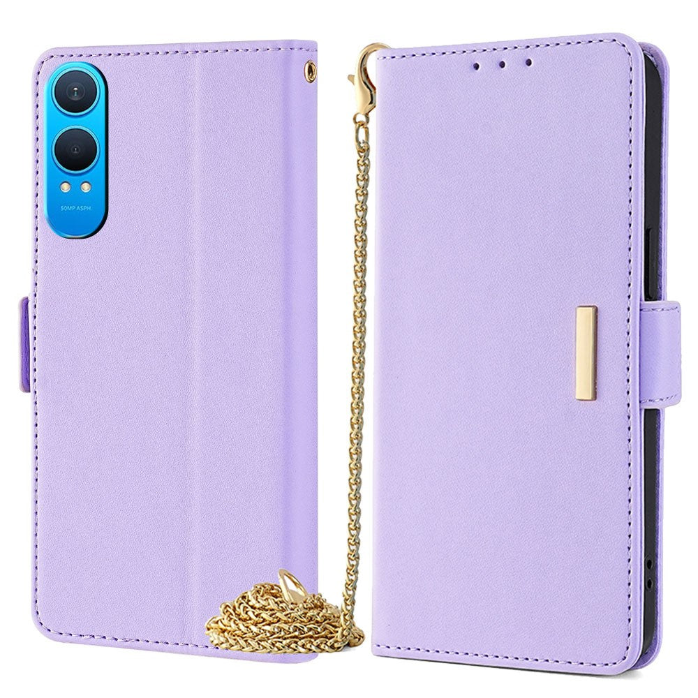 OnePlus Nord CE4 Lite 5G / Oppo K12x 5G (Kina) etui i PU-læder med tegnebogsfunktion, stativ og skulderrem