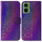For Motorola Moto G35 5G Stand Case Dazzling Flower Leather Phone Cover