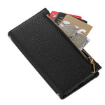 Litchi Texture Phone Case for iPhone 14 Pro, Zipper Pocket Full Coverage PU Leather Phone Flip Cover Wallet with Strap