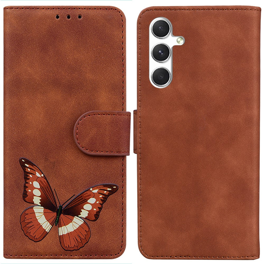 For Samsung Galaxy S25+ Stand Case PU Leather Phone Cover Butterfly Printed