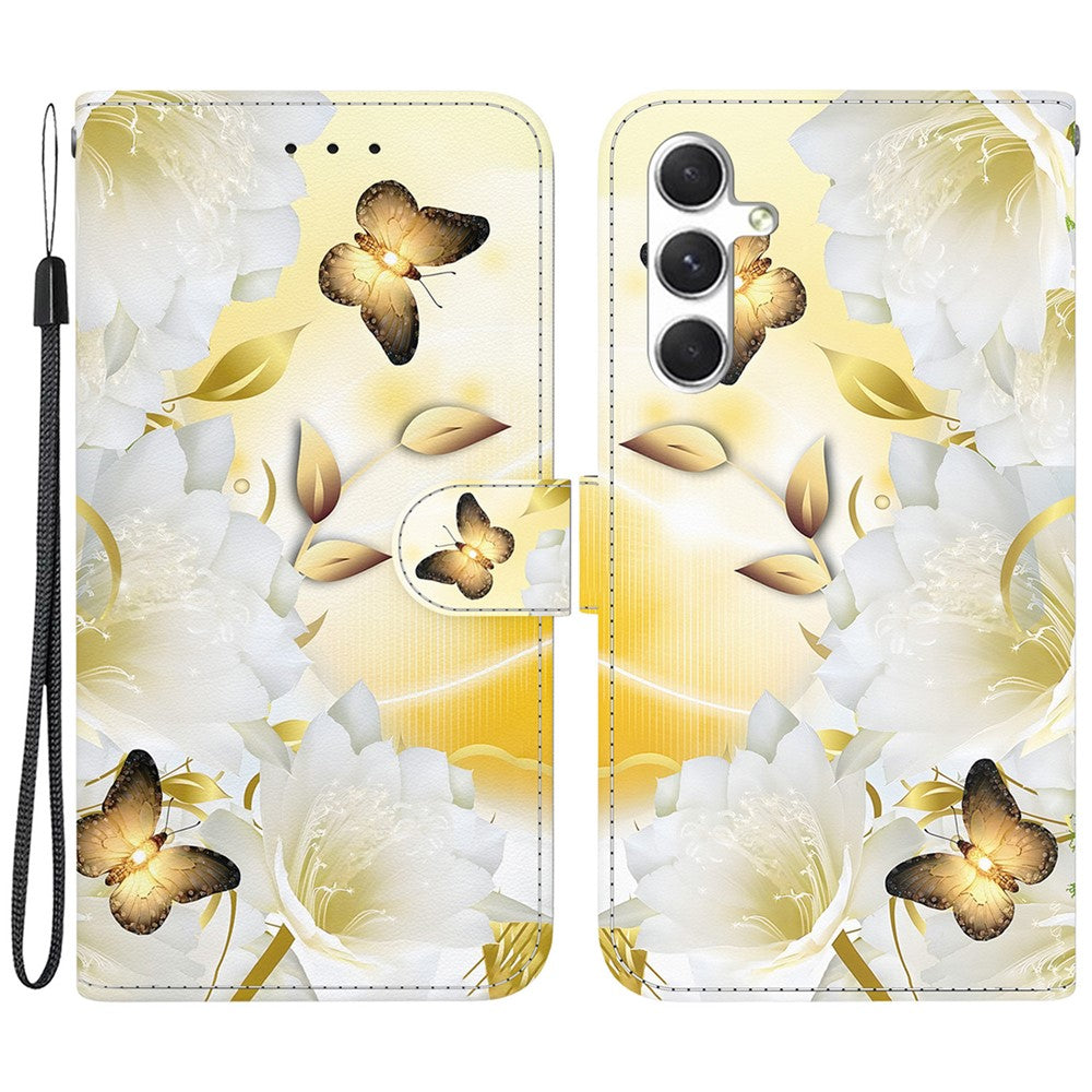 For Samsung Galaxy S25 Wallet Phone Case Anti-Drop Leather Flip Cover Pattern Printing