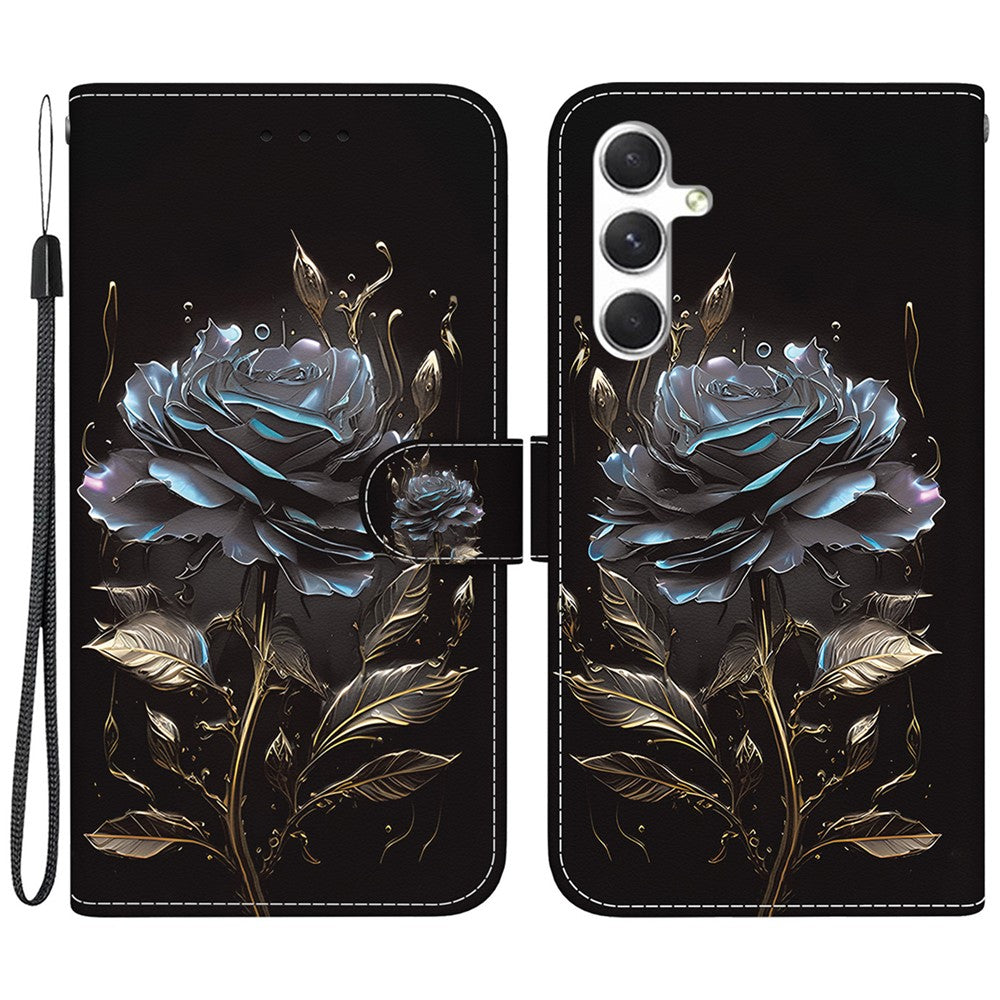 For Samsung Galaxy S25 Wallet Phone Case Anti-Drop Leather Flip Cover Pattern Printing