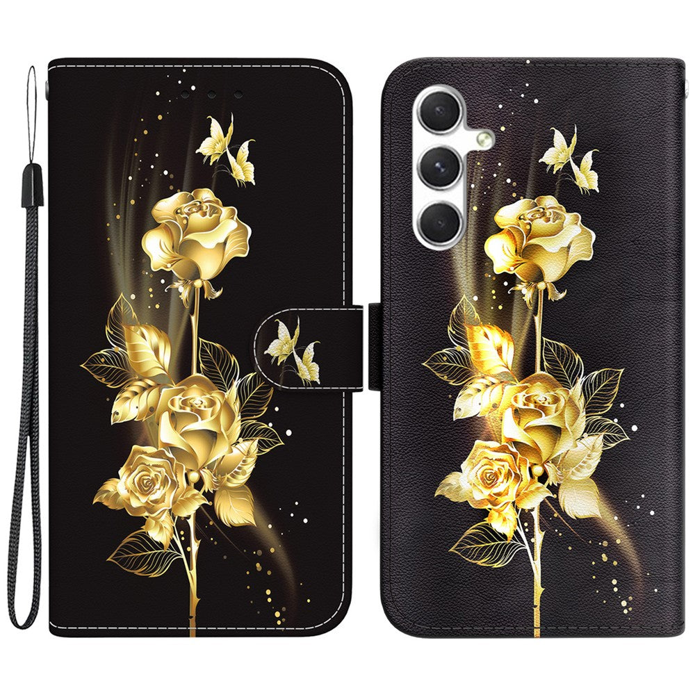 For Samsung Galaxy S25 Wallet Phone Case Anti-Drop Leather Flip Cover Pattern Printing