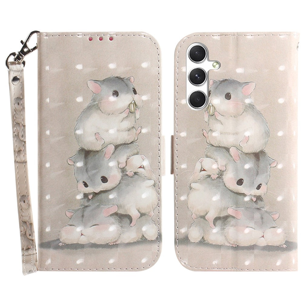 For Samsung Galaxy S25 Case Pattern Printing Leather Wallet Phone Cover
