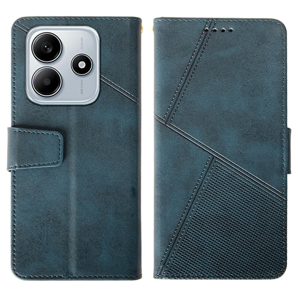 IDEWEI For Xiaomi Redmi Note 14 5G Case Leather Wallet Phone Cover Stand Calf Texture