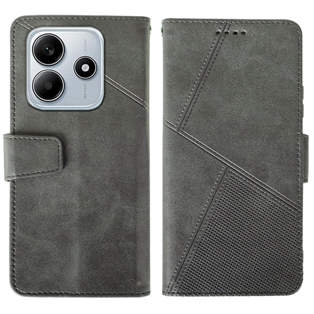 IDEWEI For Xiaomi Redmi Note 14 5G Case Leather Wallet Phone Cover Stand Calf Texture