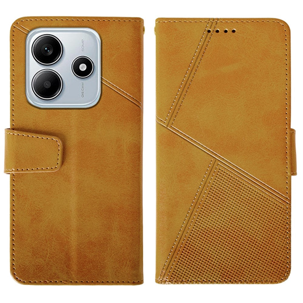 IDEWEI For Xiaomi Redmi Note 14 5G Case Leather Wallet Phone Cover Stand Calf Texture