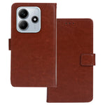 IDEWEI for Xiaomi Redmi Note 14 5G Case Card Slots Holder Leather Phone Cover Crazy Horse Texture