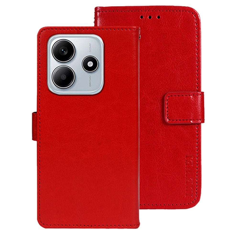 IDEWEI For Xiaomi Redmi Note 14 5G Stand Case Crazy Horse Texture Leather Phone Cover