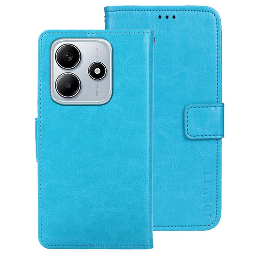 IDEWEI For Xiaomi Redmi Note 14 5G Stand Case Crazy Horse Texture Leather Phone Cover