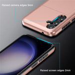 For Samsung Galaxy S25 Case with Card Holder TPU + PC Phone Back Cover