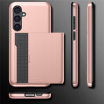 For Samsung Galaxy S25 Case with Card Holder TPU + PC Phone Back Cover