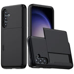 For Samsung Galaxy S25 Case with Card Holder TPU + PC Phone Back Cover
