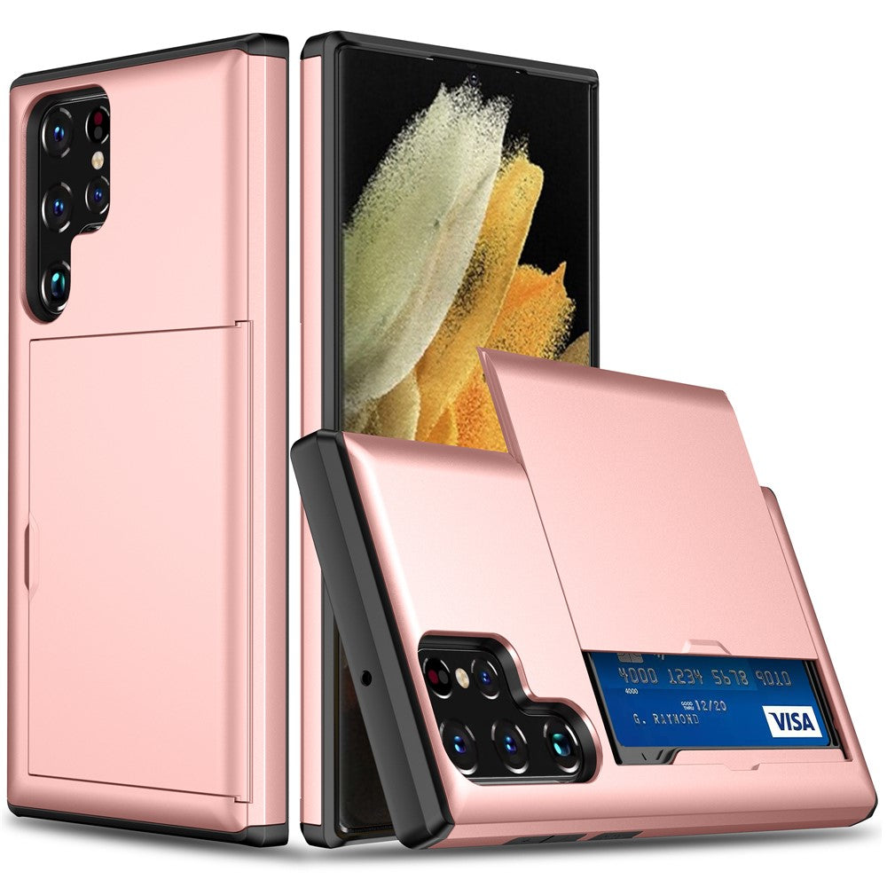 Samsung Galaxy S25 Ultra-skal med korthållare i TPU + PC-bakstycke