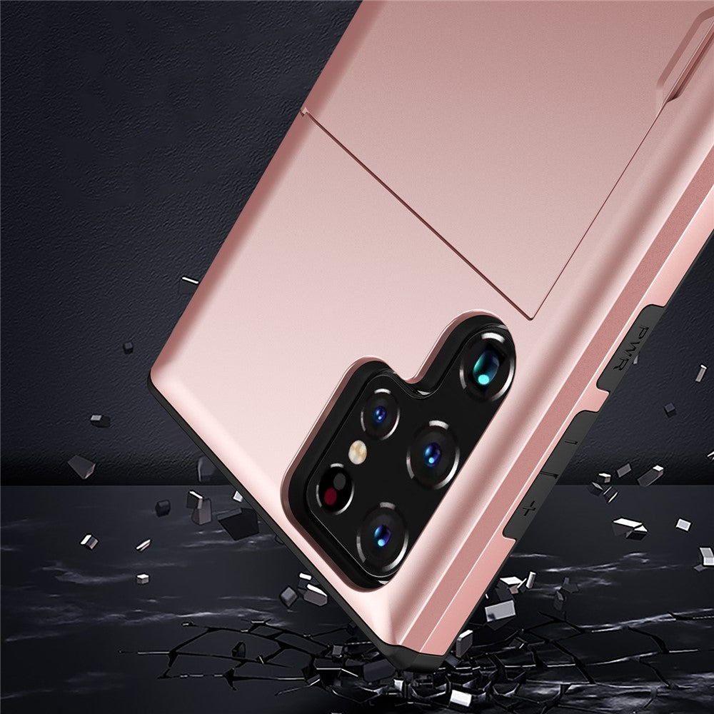 Samsung Galaxy S25 Ultra-skal med korthållare i TPU + PC-bakstycke