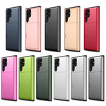 Samsung Galaxy S25 Ultra-skal med korthållare i TPU + PC-bakstycke