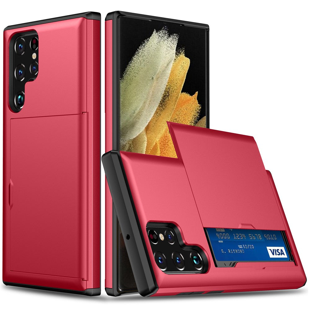 Samsung Galaxy S25 Ultra-skal med korthållare i TPU + PC-bakstycke